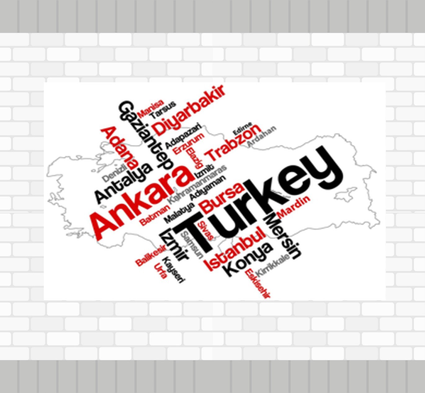 Yazılı Türkiye Haritası