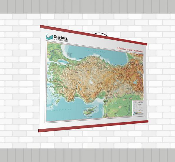 Kabartma Türkiye Fiziki Haritası
