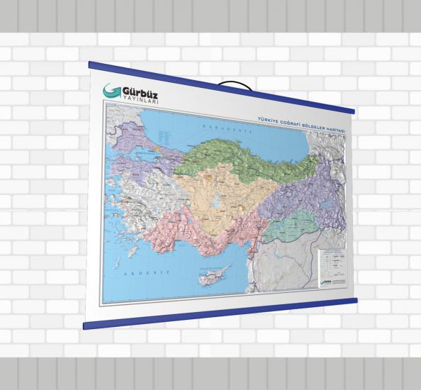 Kabartma Türkiye Bölgeler Haritası