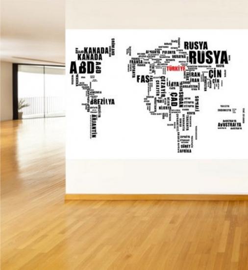 Türkçe Yazılı Dünya Haritası